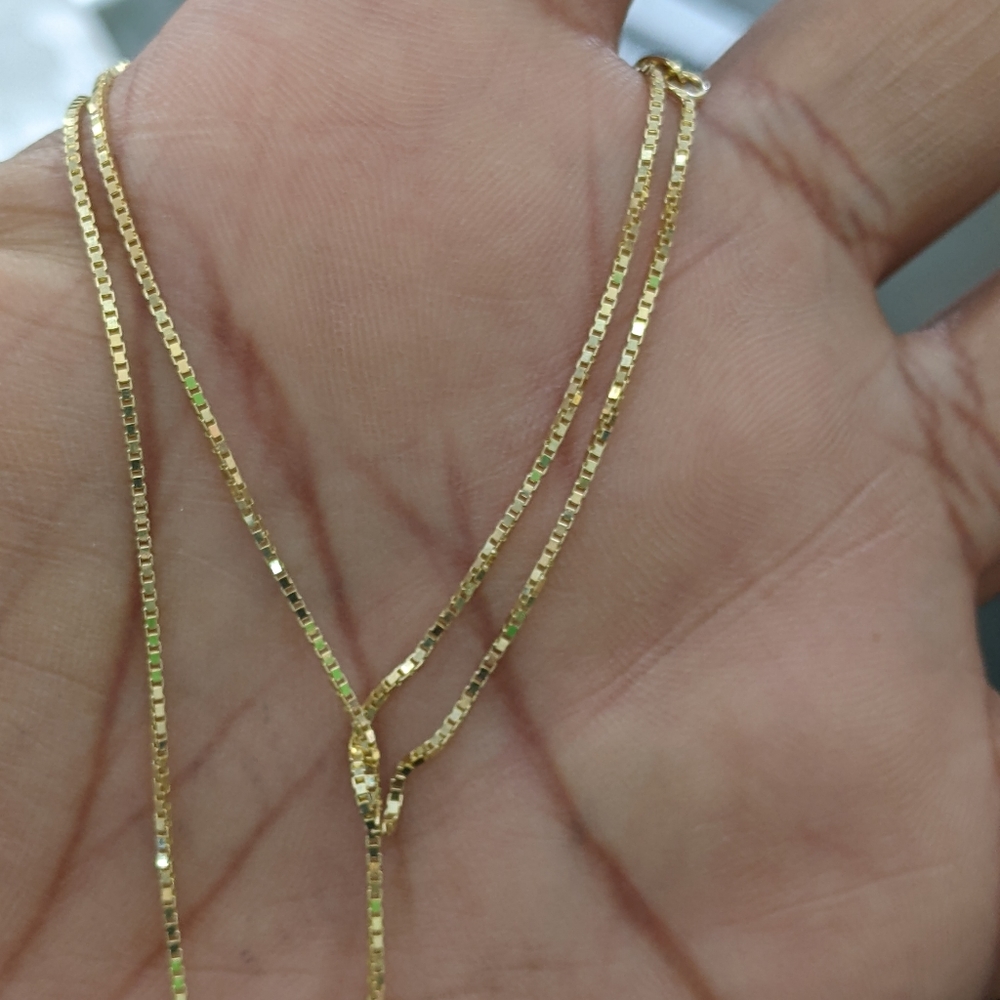14kt Real Solid Gold Box Chain - image 4